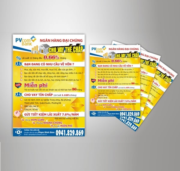 Mẫu tờ rơi vay vốn ngân hàng