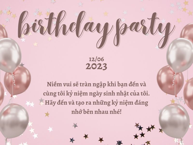 Cách viết thiệp sinh nhật với lời mời chân thành