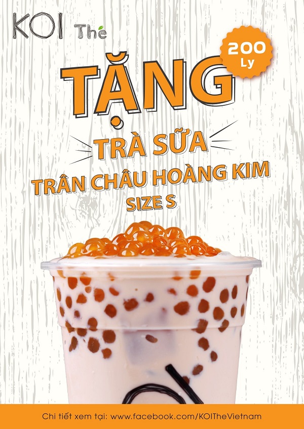 Mẫu Poster quảng cáo trà sữa Koi The
