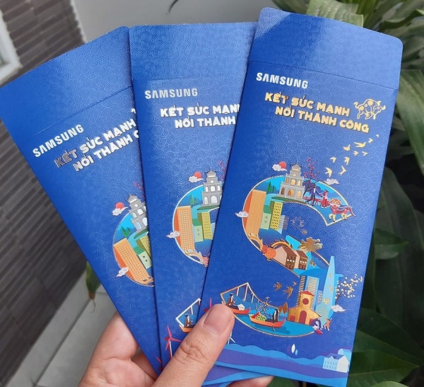 Mẫu bao lì xì SAMSUNG tặng khách hàng
