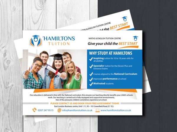 Mẫu tờ rơi quảng cáo dạy tiếng Anh kích thước giấy A6&nbsp;