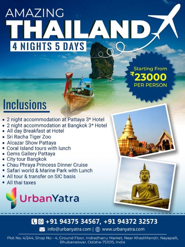 Tờ rơi quảng cáo du lịch Thái Lan 5 ngày 4 đêm