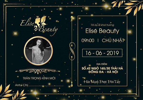 Mẫu thiệp mời sự kiện khai trương spa
