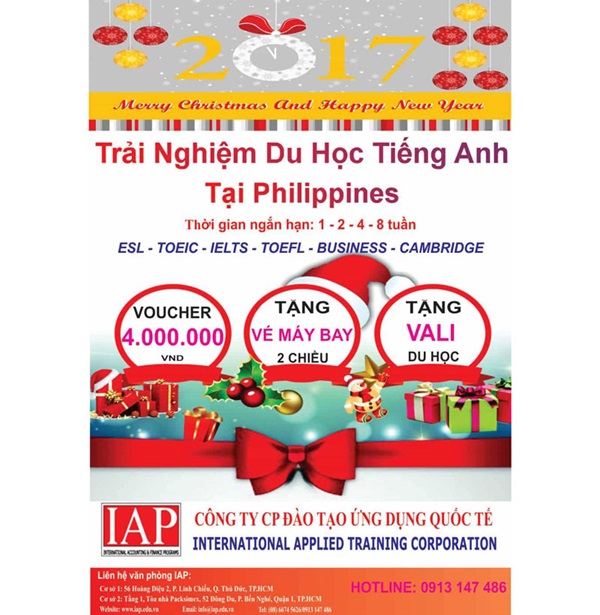 Mẫu tờ rơi quảng cáo cho khóa học tiếng Anh ngắn hạn tại nước ngoài