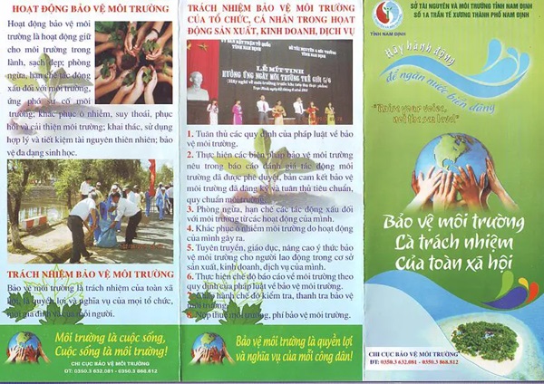 Mẫu tờ rơi tuyên truyền hành động nhỏ để ngăn nước biển dâng