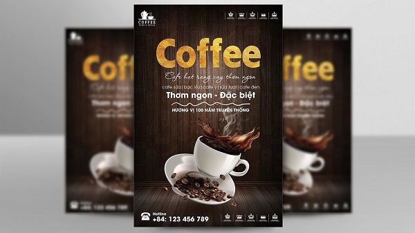 Poster quảng cáo cafe cần sử dụng font chữ dễ đọc