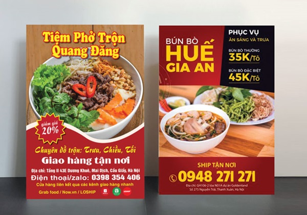 Mẫu tờ rơi với đầy đủ thông tin