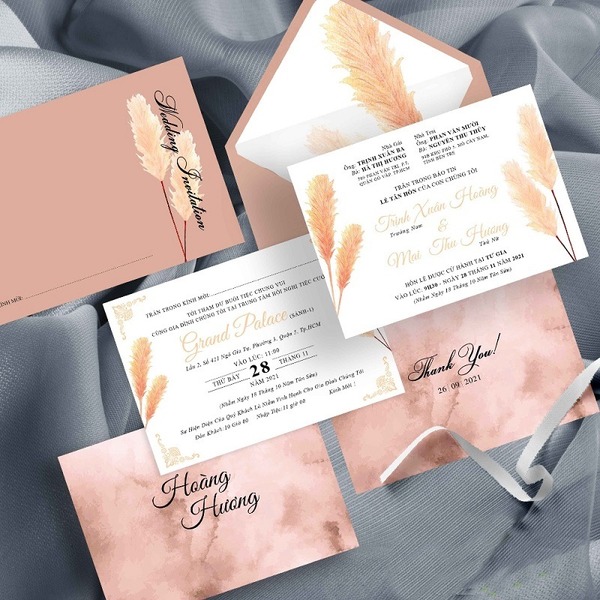 In thiệp cưới giúp các cặp đôi thể hiện được phong cách cá nhân của mình