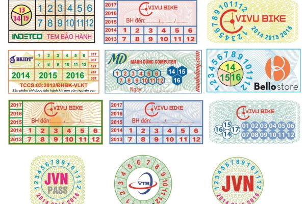 Tem nhãn decal vỡ mang tính bảo mật cao và chính xác