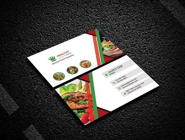 &nbsp;&nbsp;Mẫu thiết kế card visit cho nhà hàng đẹp mắt