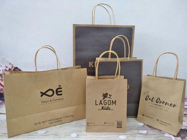 Các túi giấy in logo thương hiệu