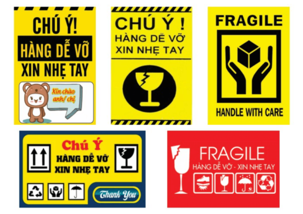 Các mẫu tem hàng dễ vỡ