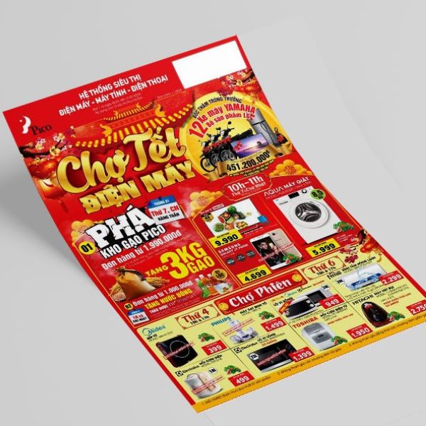 Mẫu tờ rơi hệ thống điện máy Chợ Lớn