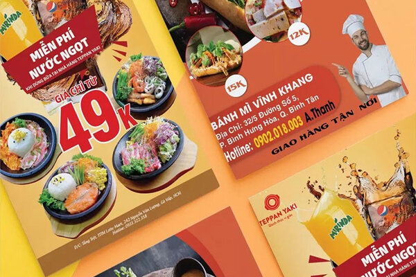 Tổng hợp những mẫu tờ rơi quảng cáo đồ ăn cho nhà hàng, quán ăn