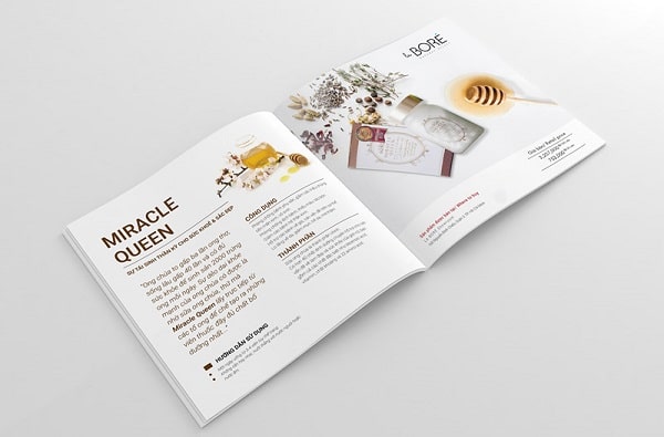 Lựa chọn màu sắc, bố cục catalogue hợp lý