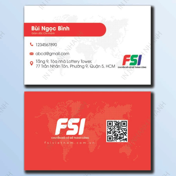 In thẻ nhựa mã vạch trên danh thiếp