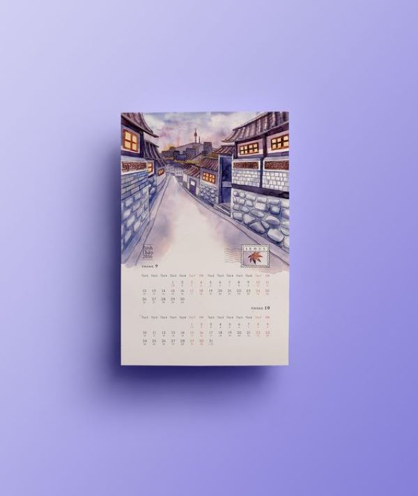 Lịch treo tường từ tranh vẽ