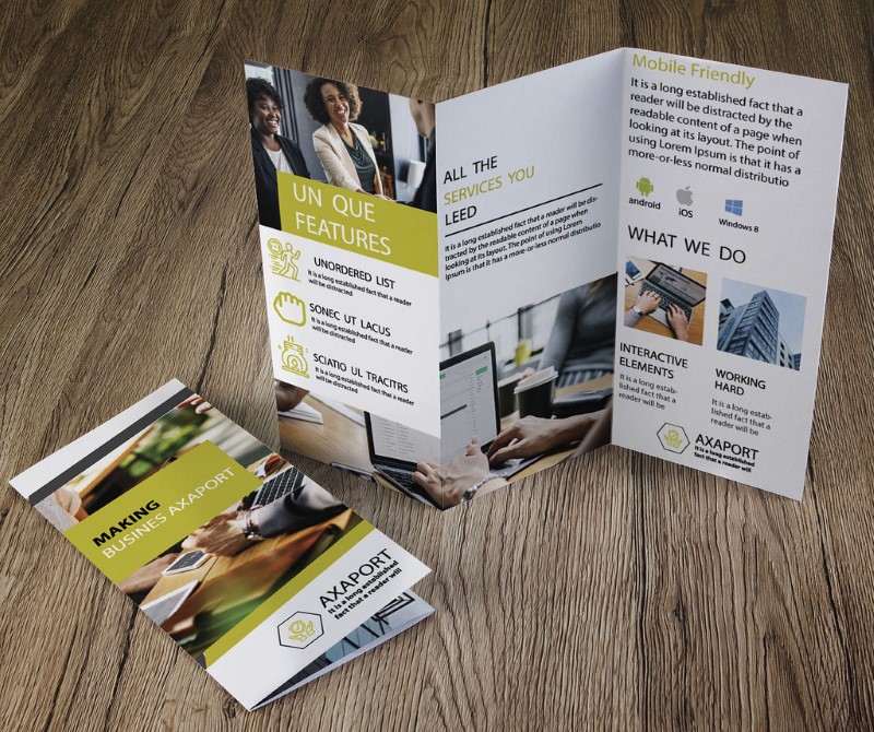 Mẫu tờ rơi quảng cáo thông tin công ty được thiết kế bố cục hình ảnh và nội dung hợp lý