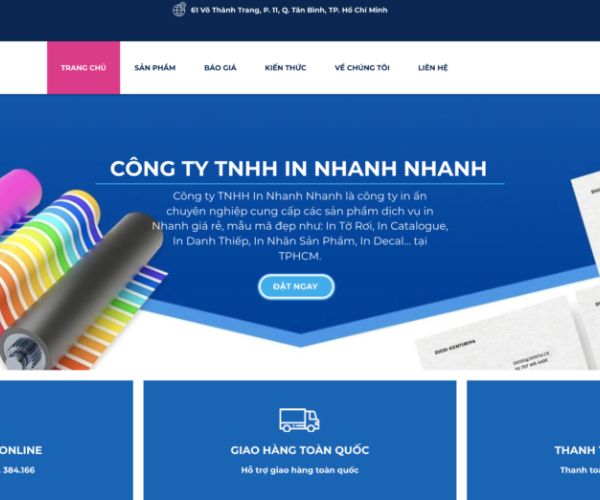 Công Ty TNHH In Nhanh Nhanh là đơn vị in ấn uy tín với gần 20 năm kinh nghiệm