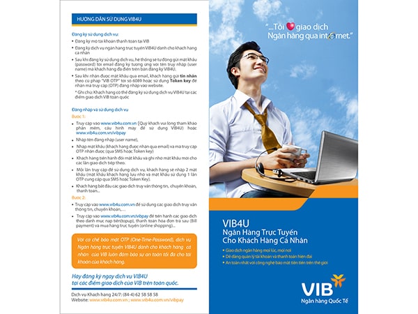 Mẫu tờ rơi giới thiếu sản phẩm, dịch vụ của ngân hàng VIB