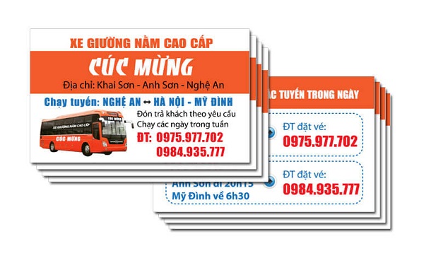 Mẫu card visit cho xe du lịch màu sắc hài hòa