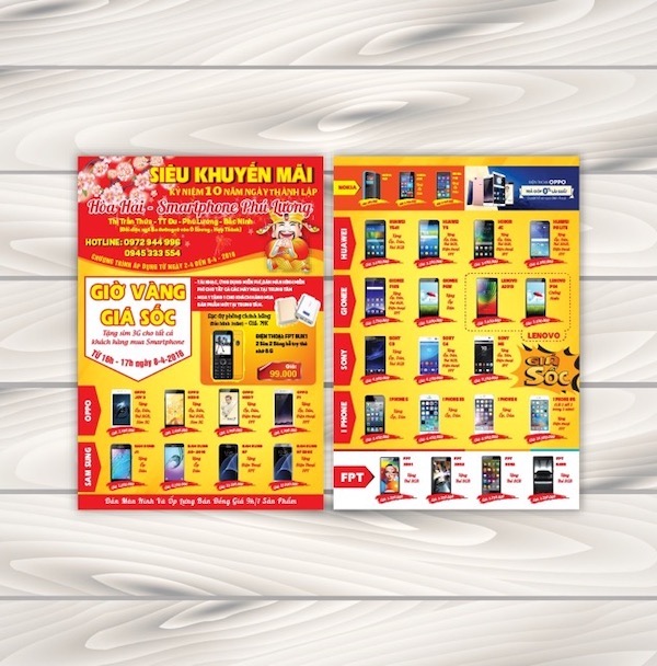 Tờ rơi sản phẩm khuyến mãi