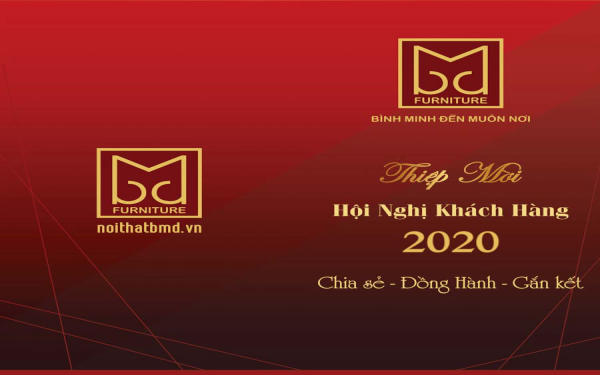 Thiết kế thiệp mời hội nghị tông màu đỏ