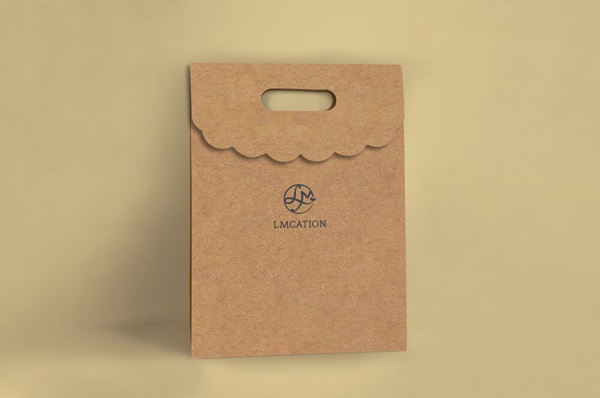 Mẫu túi giấy có nắp đậy đơn giản