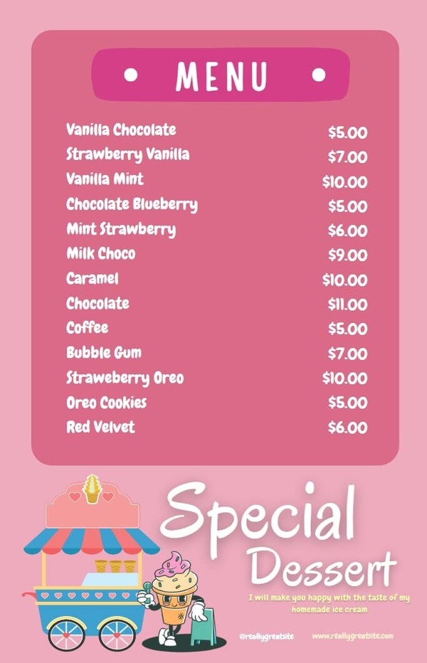 Mẫu menu Powerpoint dọc số 3