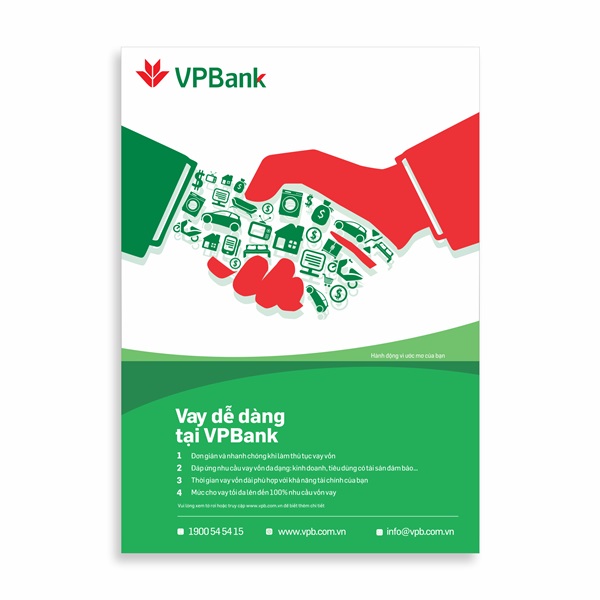 Mẫu tờ rơi cho vay đơn giản, ấn tượng