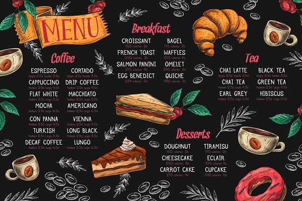 Mẫu menu đặc sắc thu hút giới trẻ