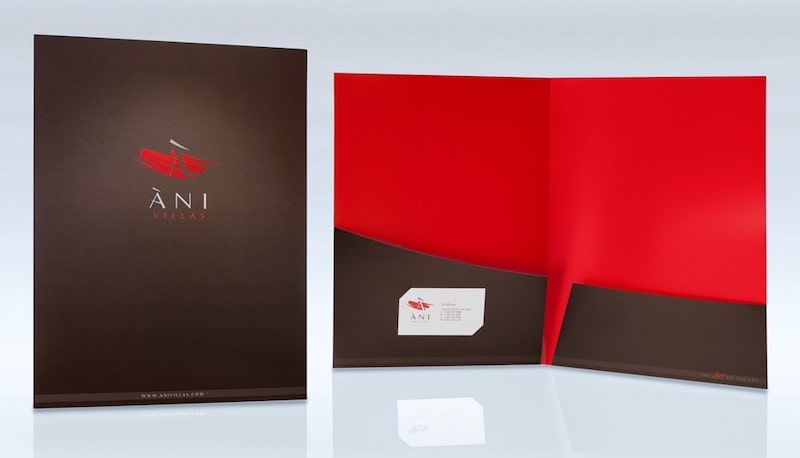 Mẫu folder có hai túi