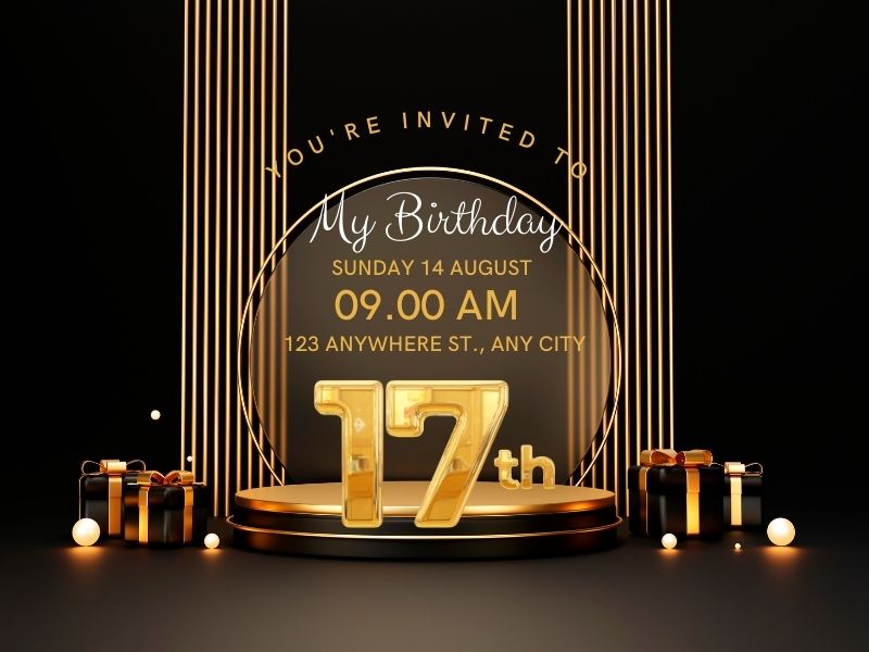 Mẫu thiệp mời dự sinh nhật đẹp, sang trọng