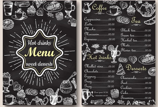 Menu đẹp nhiều chi tiết thu hút khách hàng