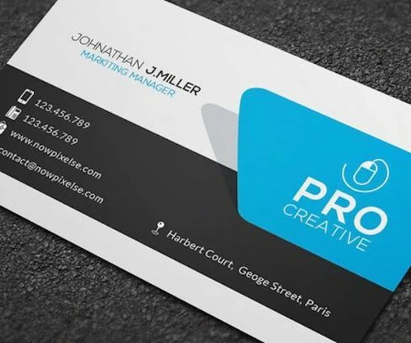 Mẫu name card nội thất tối giản