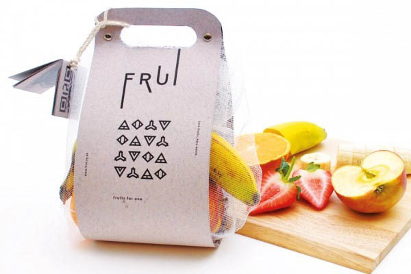 Túi giấy đựng hoa quả dáng đứng với thiết kế lưới độc đáo