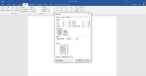 Định dạng khổ giấy cho menu