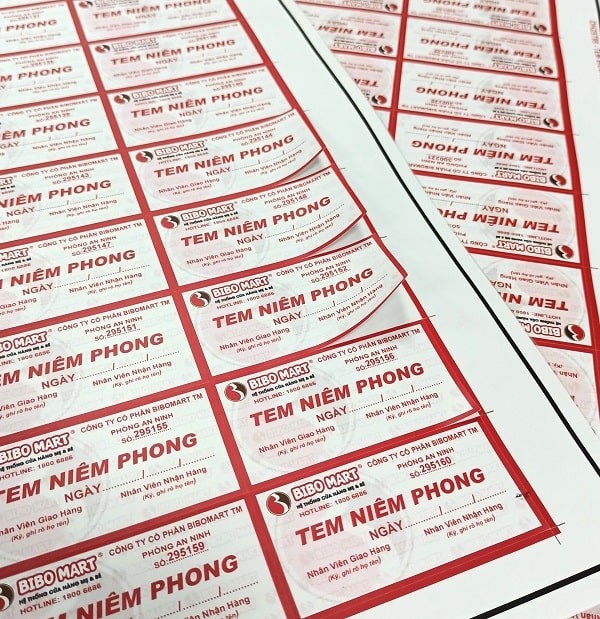 Mẫu tem vỡ niêm phong dùng trong siêu thị