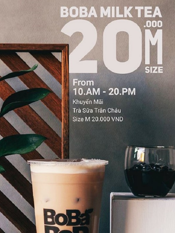 Mẫu poster quảng cáo trà sữa Boba Bop