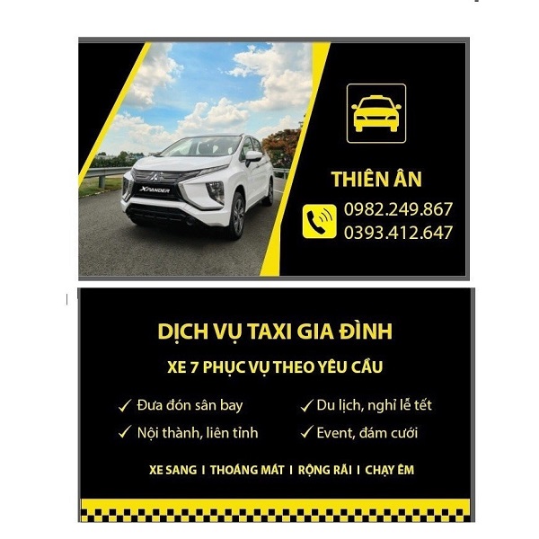 &nbsp;&nbsp;&nbsp; &nbsp;&nbsp;Mẫu card visit xe dịch vụ du lịch bắt mắt