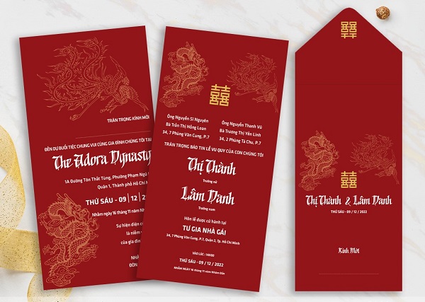 Thiết kế thiệp cưới theo lối truyền thống
