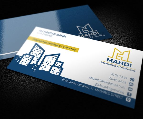 Mẫu card visit công ty xây dựng