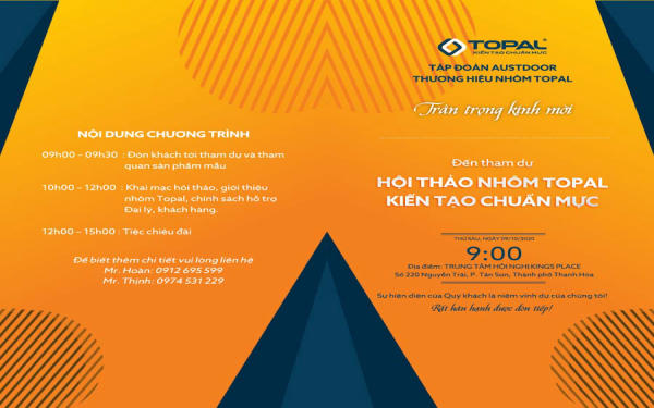 Mẫu thiết kế thiệp mời hội thảo ấn tượng