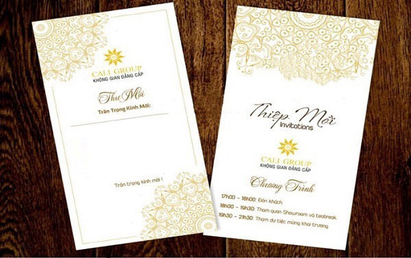 Thiệp mời khai trương ấn tượng sẽ tạo ra sự ấn tượng với người nhận