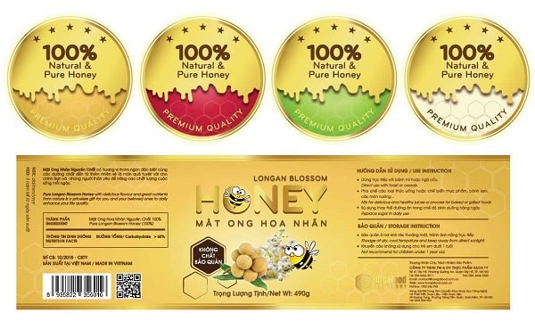 Mẫu tem nhãn mật ong
