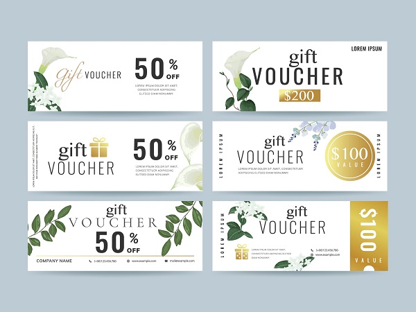 Kích thước Voucher được sử dụng phổ biến hiện nay