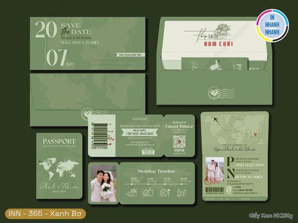 Thiệp cưới hoàn hảo với nét chạm nghệ thuật từ kỹ thuật in tinh xảo