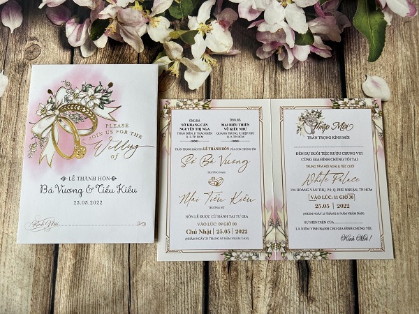 Mẫu thiệp cưới đẹp sang trọng