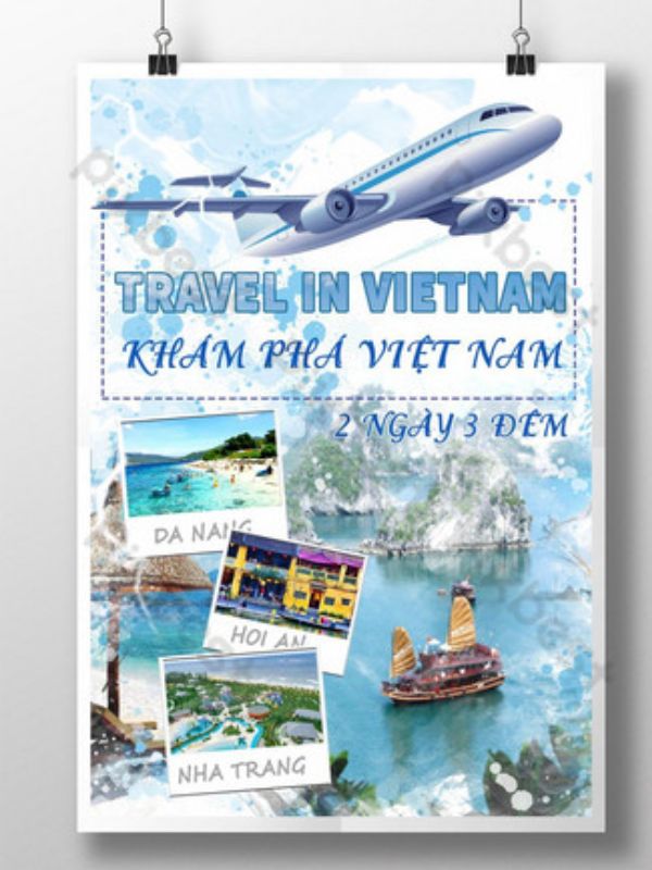 Mẫu tờ rơi quảng cáo tour du lịch Việt Nam 2 ngày 3 đêm