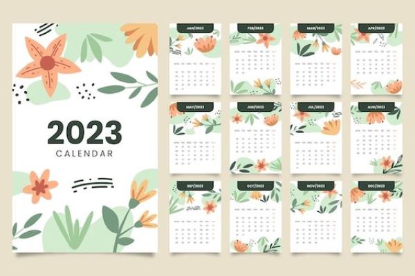 Lịch tết 12 giờ đơn giản